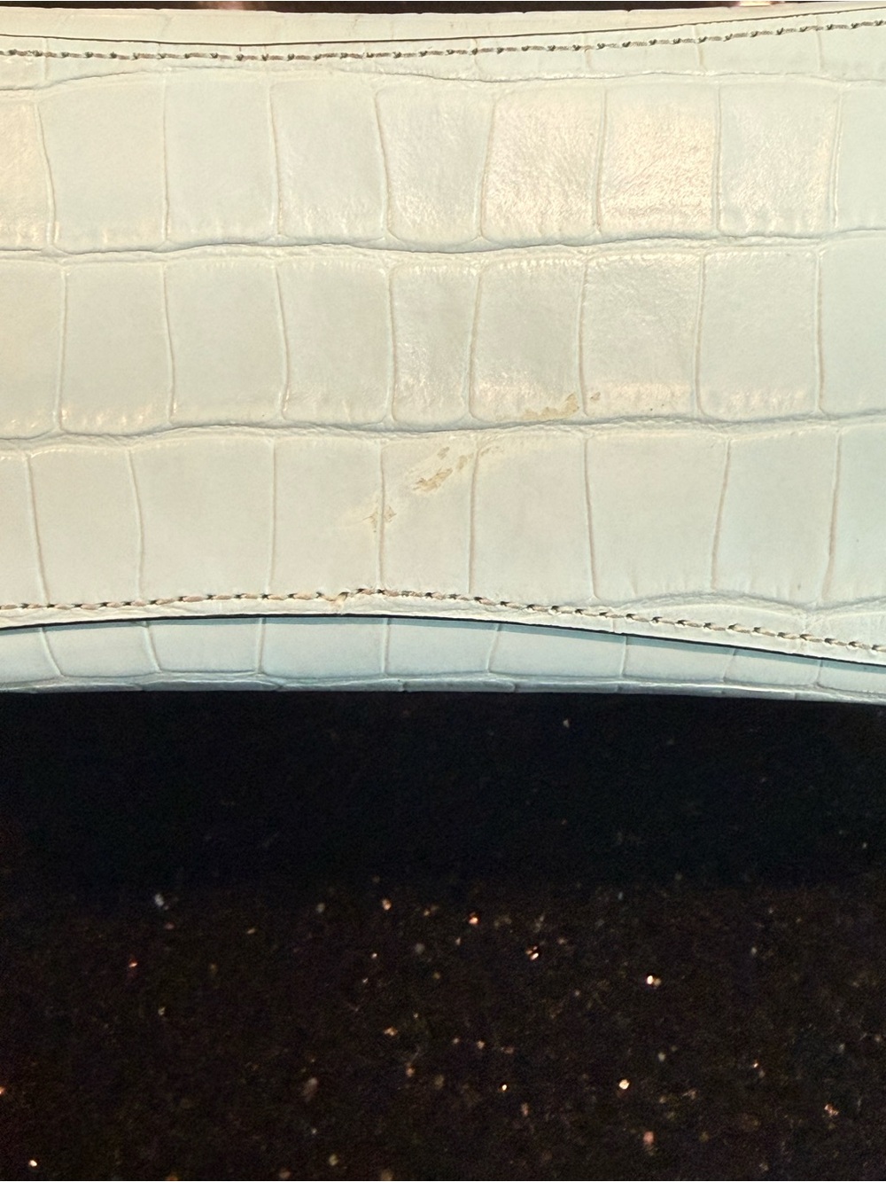 kate spade Light Blue Croc-Embossed Crossbody Bag with Gold Hardware - Picture 10 of 10